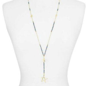 Rebecca Minkoff Long Super Nova Pendant Necklace (Gold)